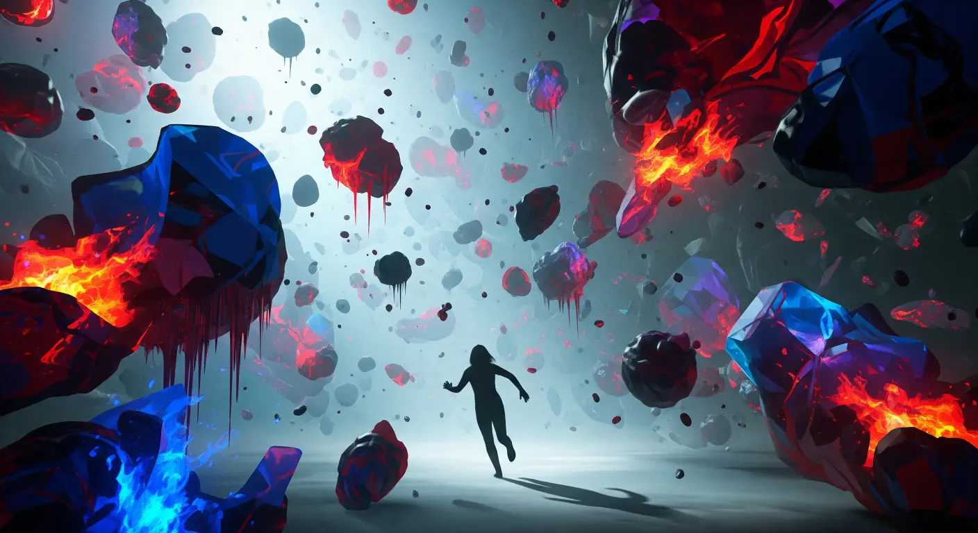 Surreal dream of someone being chased