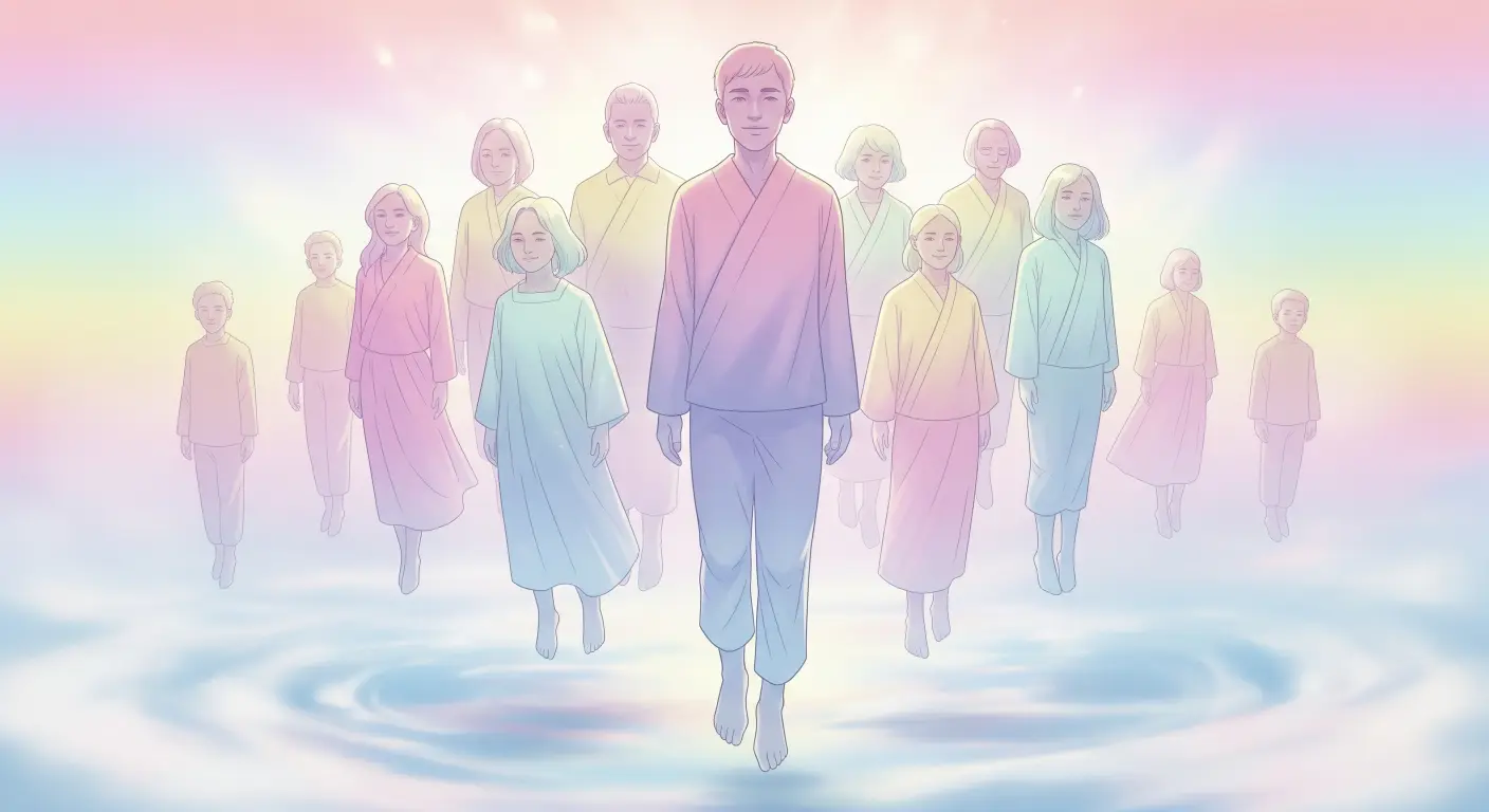 Unknown People in Dream – Symbolic Illustration